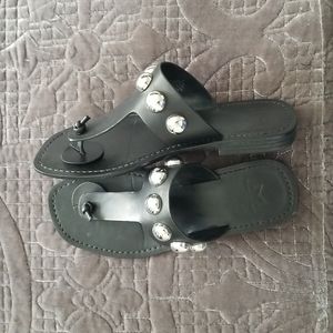 Blk Marc Fisher LTD Sandals Leather Size 8M